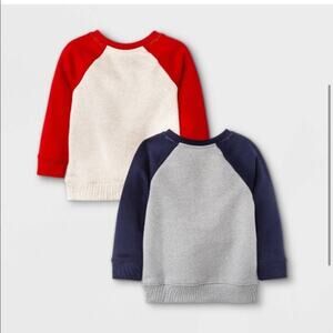 Cat & Jack Toddler Sweatshirt size 4T Boys 2pk Fleece Crew Neck Pullover NWT